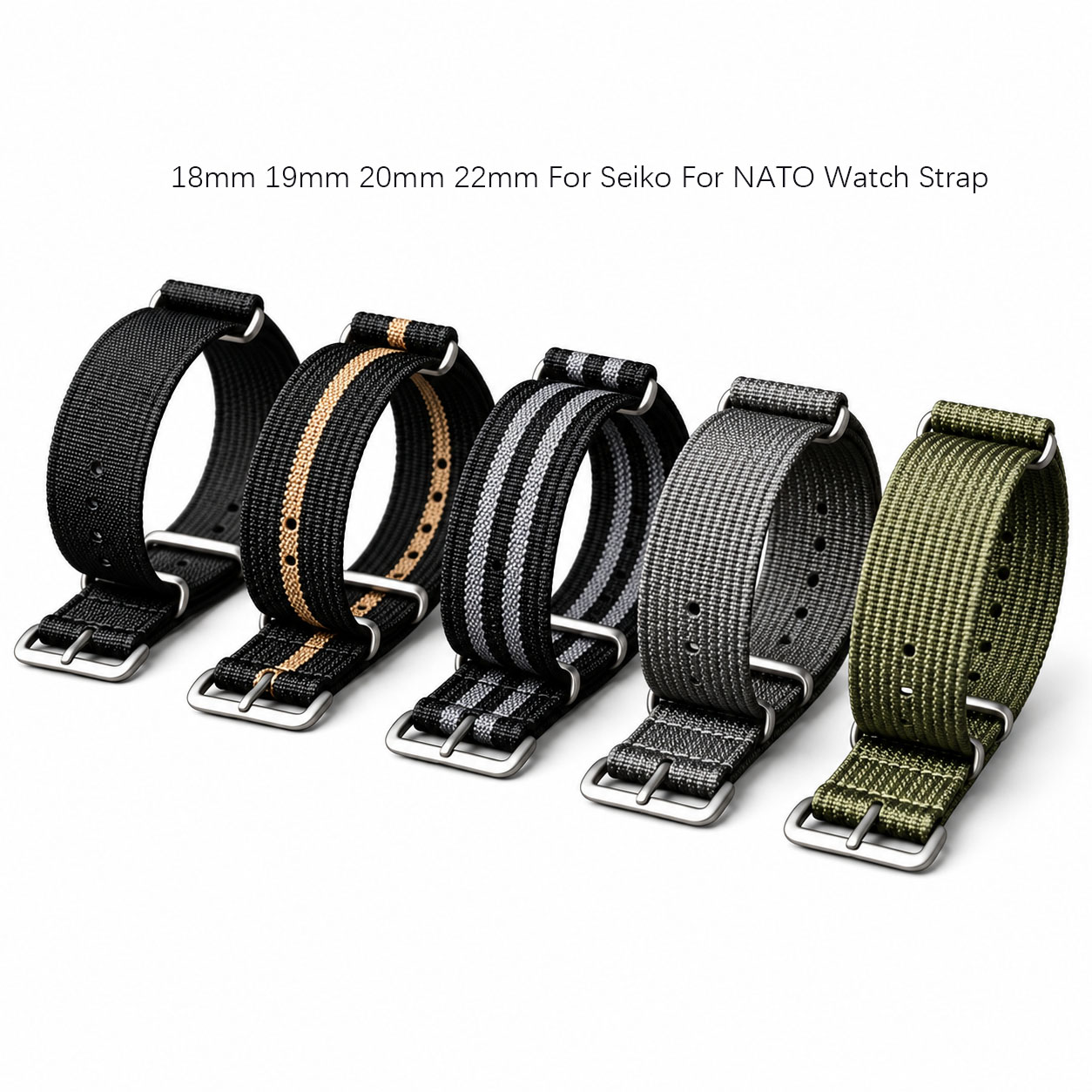 18mm 19mm 20mm 22mm For NATO W - Nato Strap Nylon review and price