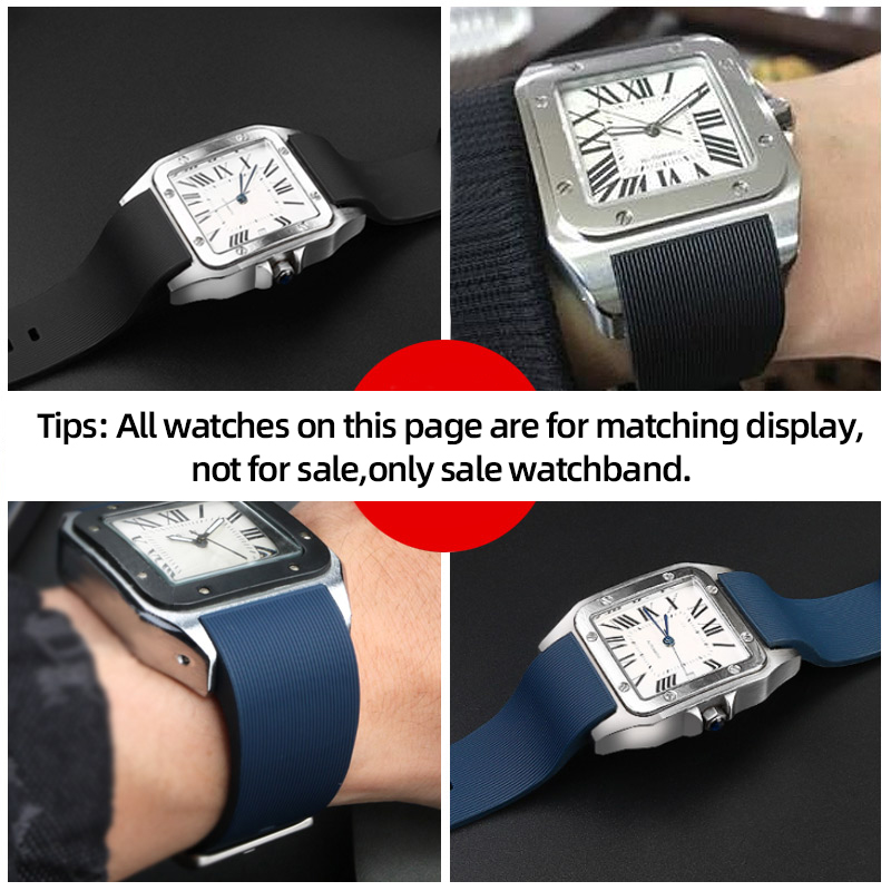 Special Interface Rubber Strap - Cartier Watch Santos review and price