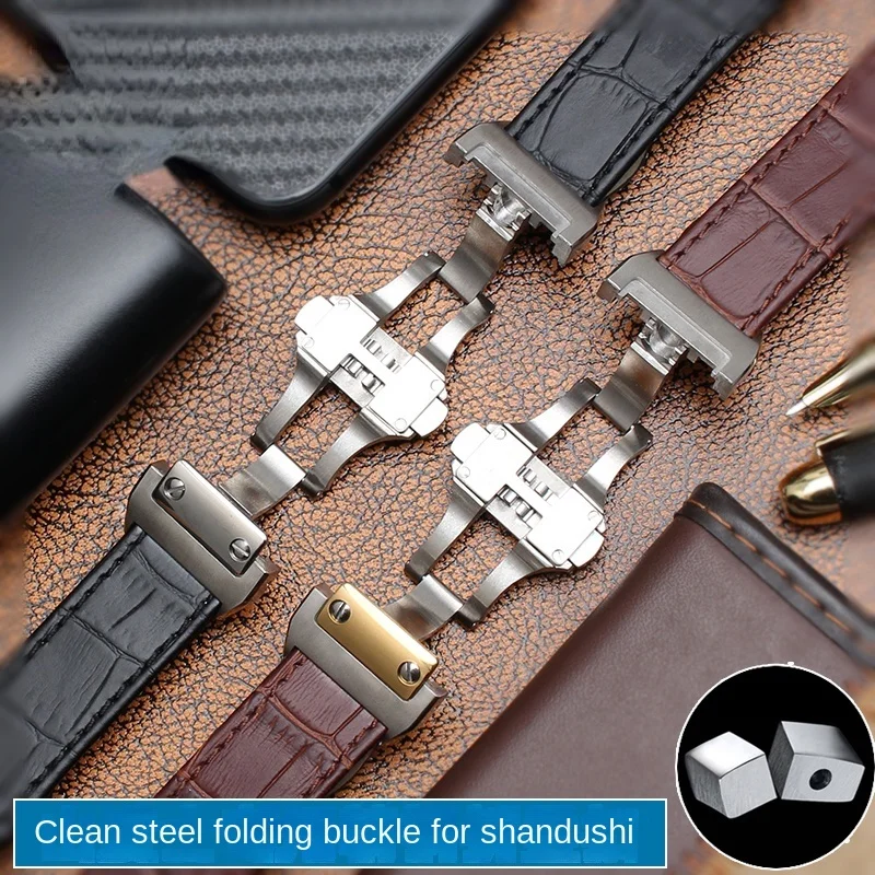 Genuine Leather Watchband for  - Cartier Watch Tank review and price