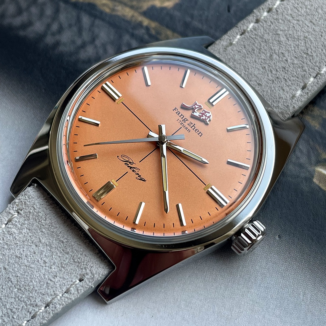 Merkur Watch Salmon Dial Watch - Omega Watch Constellation review and price