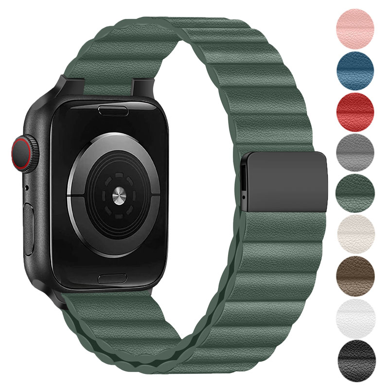 Leather Band For Apple watch s - Milanese Loop Magnetic review and price