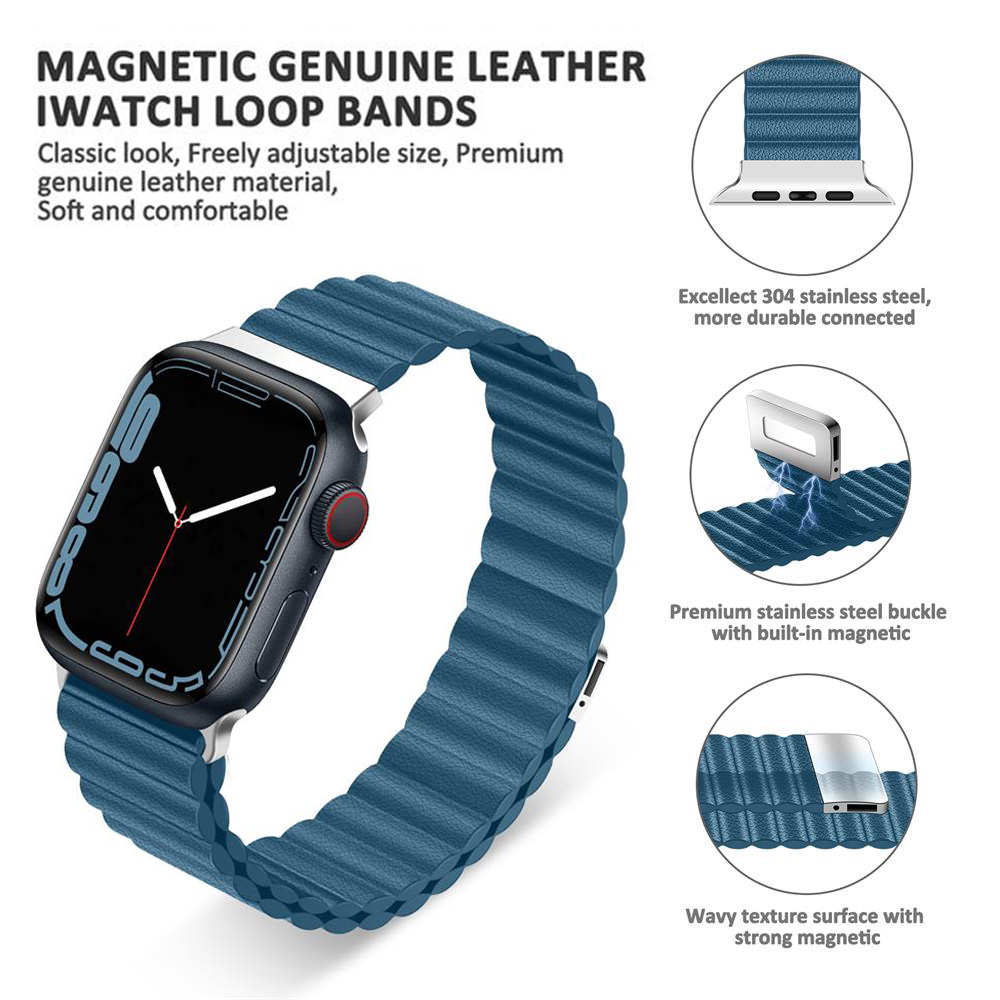 Leather Band For Apple watch s - Milanese Loop Magnetic review and price